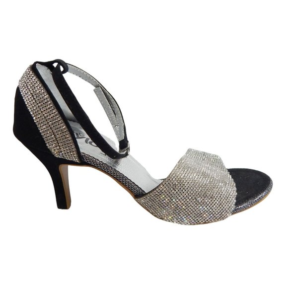 Stylo Womens High Heel Peep Toe Ankle Strap Pumps Black Size 8 - Picture 1 of 9